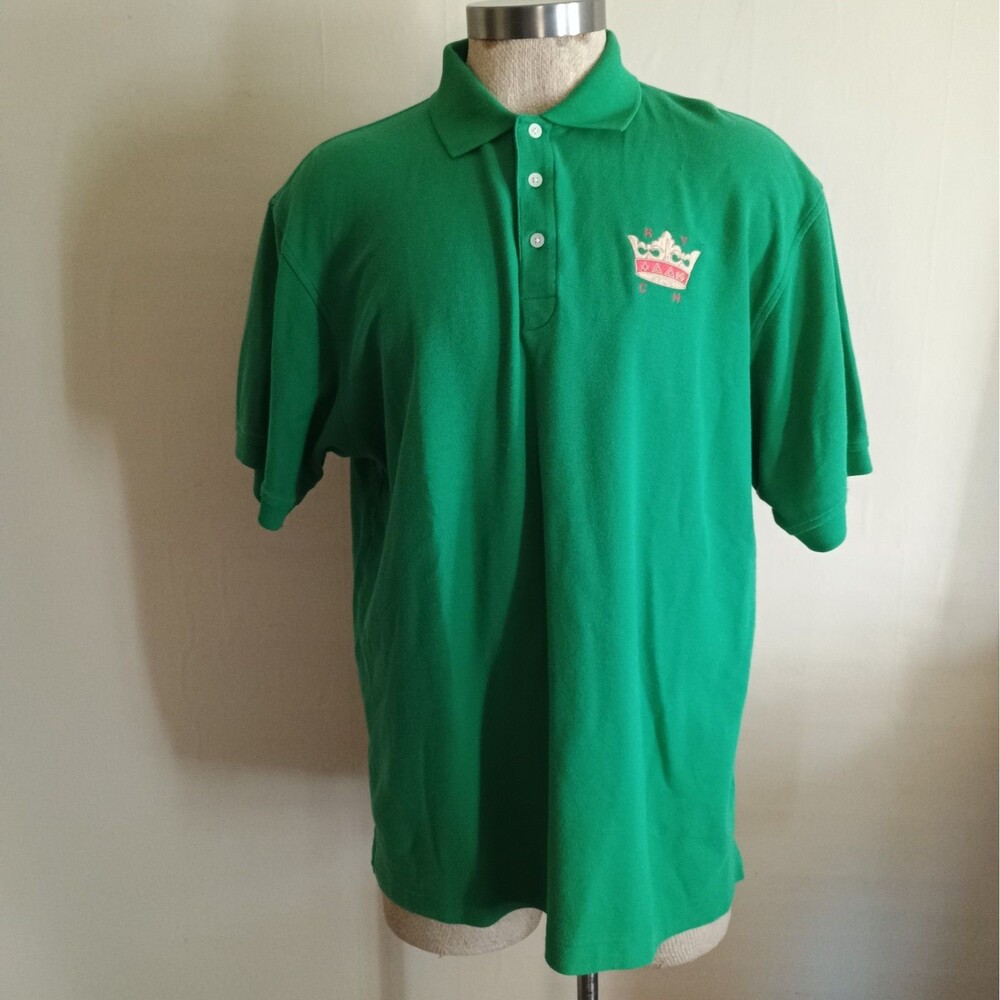 Chestnut Hill Performance Polo Shirt Mens XL Green KYCH logo Knights Freemason